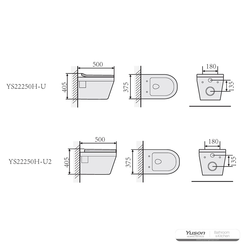 YS22250H Murus-suspensus CULTUS tellus, Wall-elevata CULTUS, washdown;