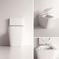 YS22251P 2-piece Rimless ceramic toilet, P-laqueum washdown latrinam;