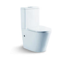 YS22268P 2-piece Rimless ceramic toilet, P-laqueum washdown latrinam;