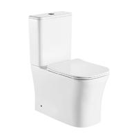 YS22291P2 2-piece Rimless ceramic toilet, P-laqueum washdown latrinam;