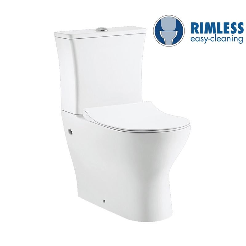 YS22292 2-piece Rimless ceramic toilet, P-laqueus washdown toilet;