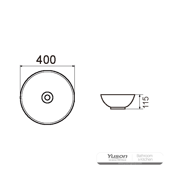 YS28423 Labrum ceramic supra Peripatetici, basim artificiosum, mergi ceramic;