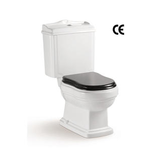 YS22209P Retro design 2-fragmen ceramic latrina, prope copulatum P-laqueum washdown latrinam;