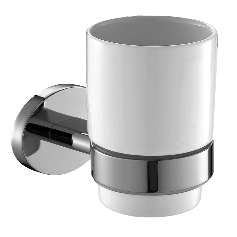 13284 Bathroom accessiones: possessor Tumbler, zinci/brass/SUS Tumbler possessor et poculum vitreum;