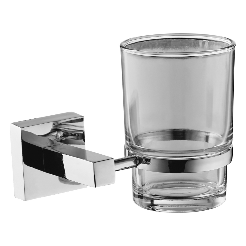 13684 Bathroom accessiones: possessor Tumbler, zinci/brass/SUS Tumbler possessor et poculum vitreum;