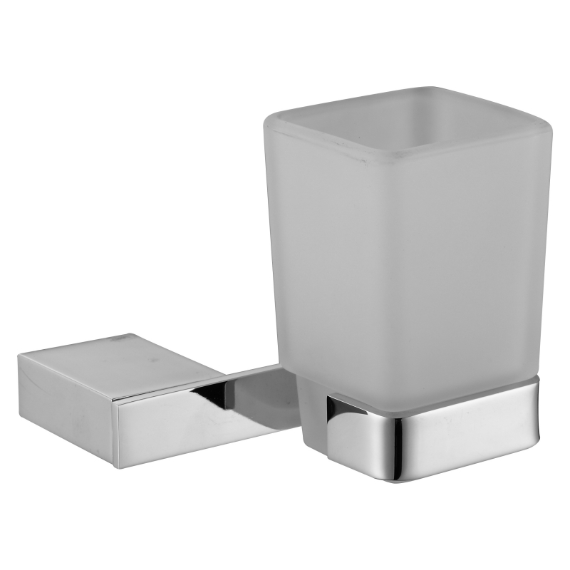 15084 Bathroom accessiones: possessor Tumbler, zinci/brass/SUS Tumbler possessor et poculum vitreum;