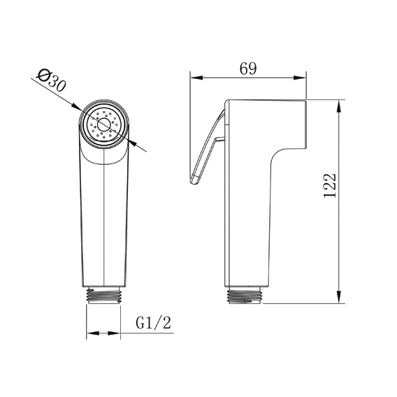 YS36075 ABS shataff, bidet sprayer, rinsing sprayer