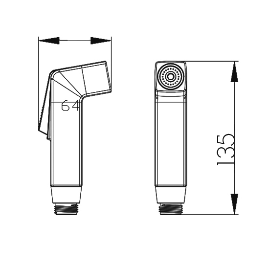 YS36077 ABS Shataff, bidet sprayer, rinsing sprayer