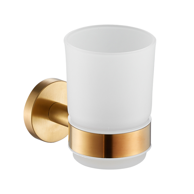 13784 Bathroom accessiones: possessor Tumbler, zinci/brass/SUS Tumbler possessor et poculum vitreum