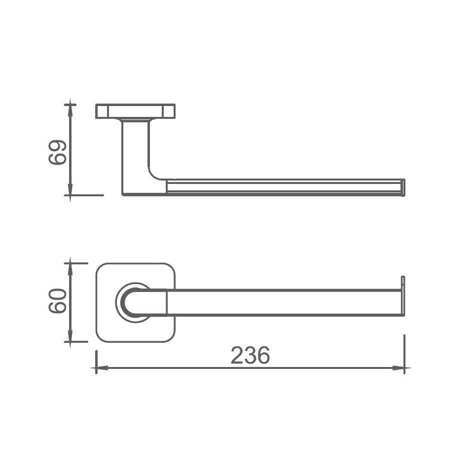 10110 Sleek Bathroom Accessories Brass Towel Bar