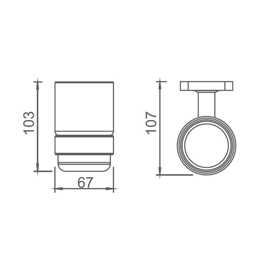 10184 Sleek Bathroom Accessories Brass Tumbler Holder With Glass Cup