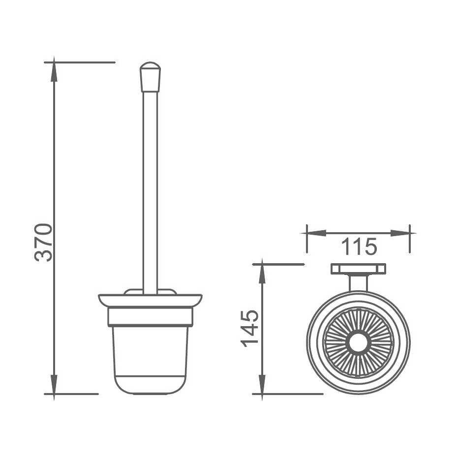 10190 Sleek Bathroom Accessories Brass Latrina Peniculus Cum Cup