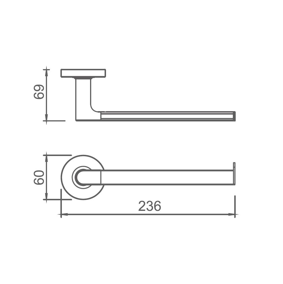 10210 Sleek Bathroom Accessories Brass Towel Bar