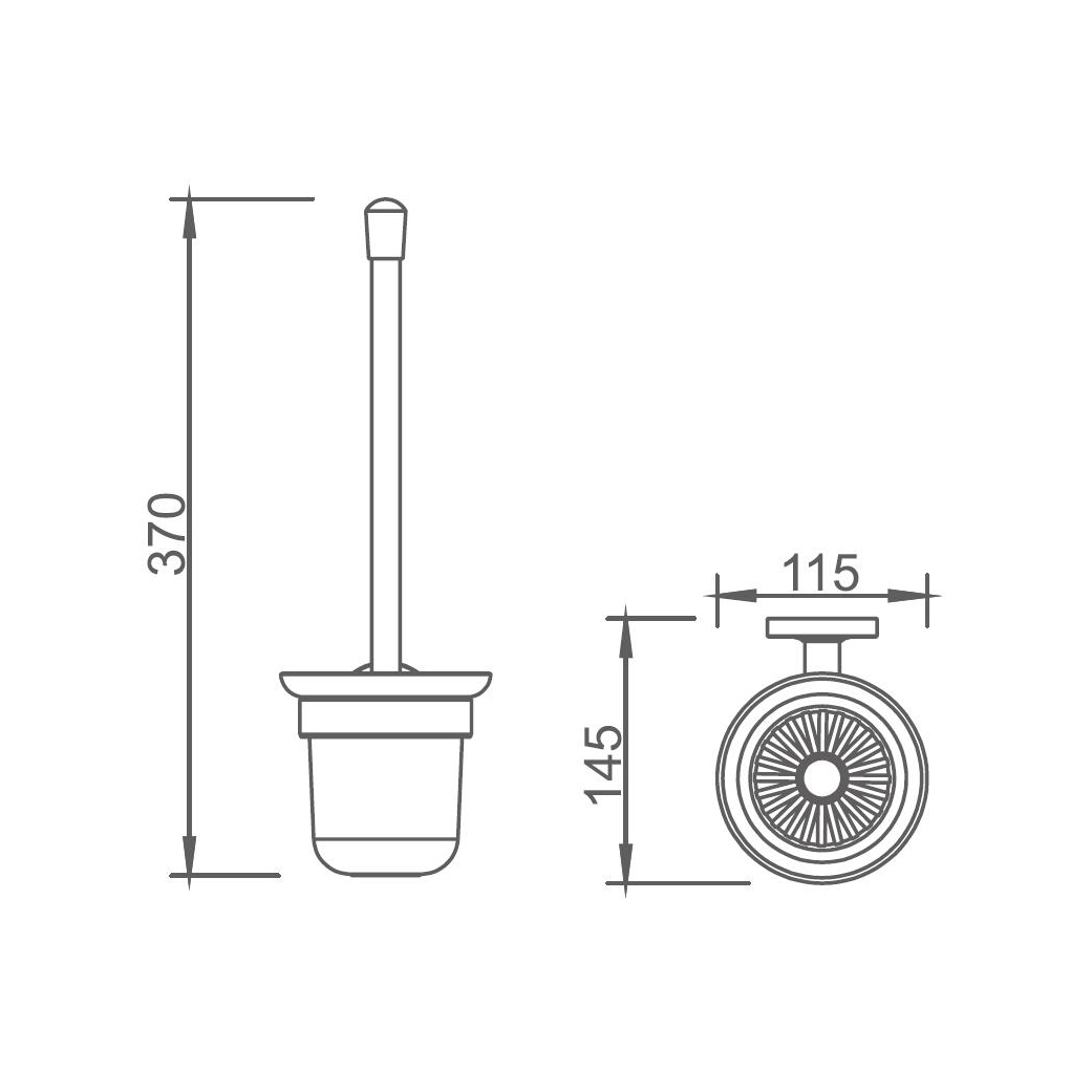 10290 Sleek Bathroom Accessories Brass Latrina Peniculus Cum Cup