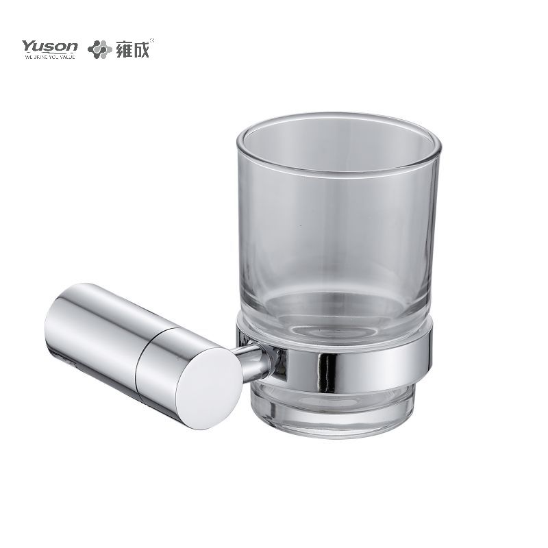 10684 Sleek Bathroom accessiones, possessor Tumbler, cum Frosted/Temperatus Calix vitreus, Zinc/Brass/SUS Tumbler possessor, murus equestris (Series 10600)