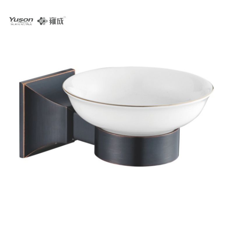 11185 Balnearium nitidum accessiones, acetabula Sapone, cum catino vitreo, Zinc/Brass/SUS Soap possessor, murus equestris (Series 11100)