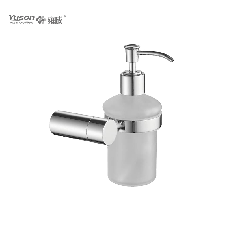 12082 Balnearium nitidum accessiones, Soap Dispensator, cum Frosted/Temperatus Calix vitreus, Zinc/aes/SUS Soap Dispensator, murus conscendit (Series 12000)