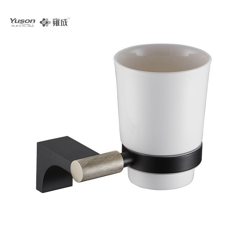 12484 Balnearium nitidum accessiones, possessor Tumbler, cum Frosted/Temperatus Calix vitreus, Zinc/Brass/SUS Tumbler possessor, murus equestris (Series 12400)