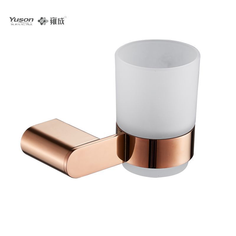 12684 Sleek Bathroom accessiones, possessor Tumbler, cum Frosted/Temperatus Calix vitreus, Zinc/Brass/SUS Tumbler possessor, murus equestris (Series 12600)