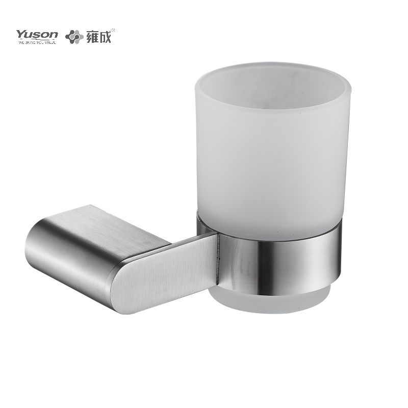 12684 Sleek Bathroom accessiones, possessor Tumbler, cum Frosted/Temperatus Calix vitreus, Zinc/Brass/SUS Tumbler possessor, murus equestris (Series 12600)