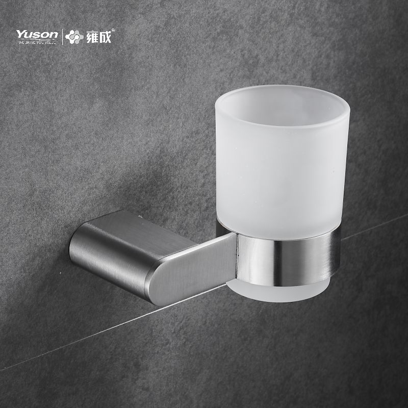 12684 Sleek Bathroom accessiones, possessor Tumbler, cum Frosted/Temperatus Calix vitreus, Zinc/Brass/SUS Tumbler possessor, murus equestris (Series 12600)