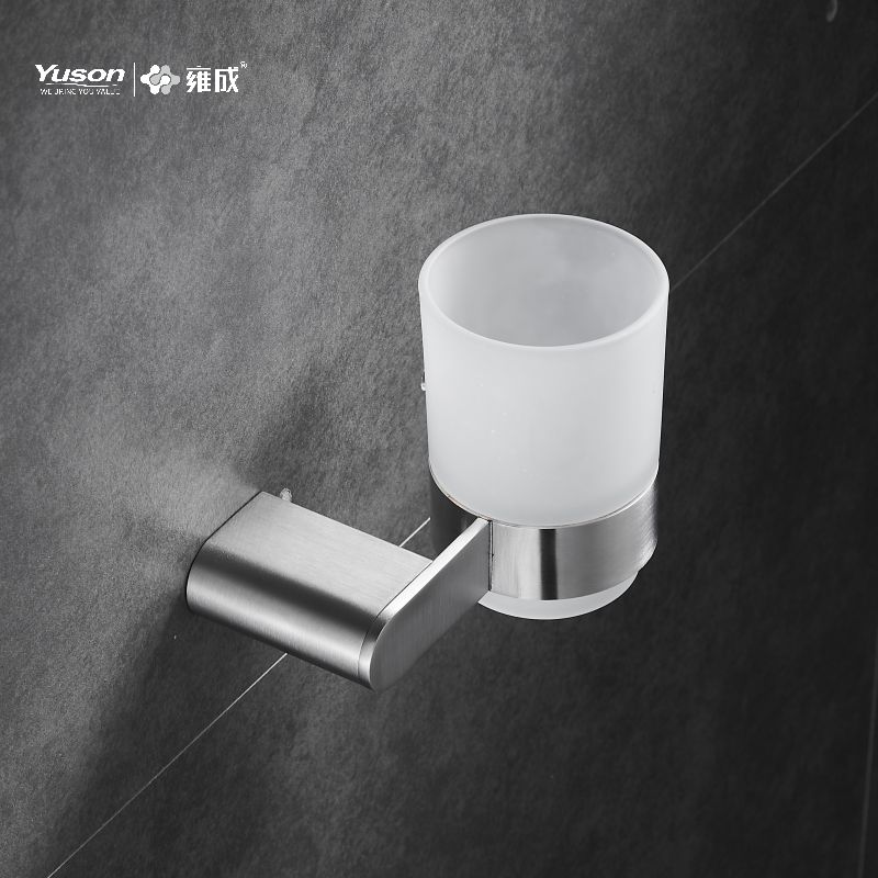 12684 Sleek Bathroom accessiones, possessor Tumbler, cum Frosted/Temperatus Calix vitreus, Zinc/Brass/SUS Tumbler possessor, murus equestris (Series 12600)