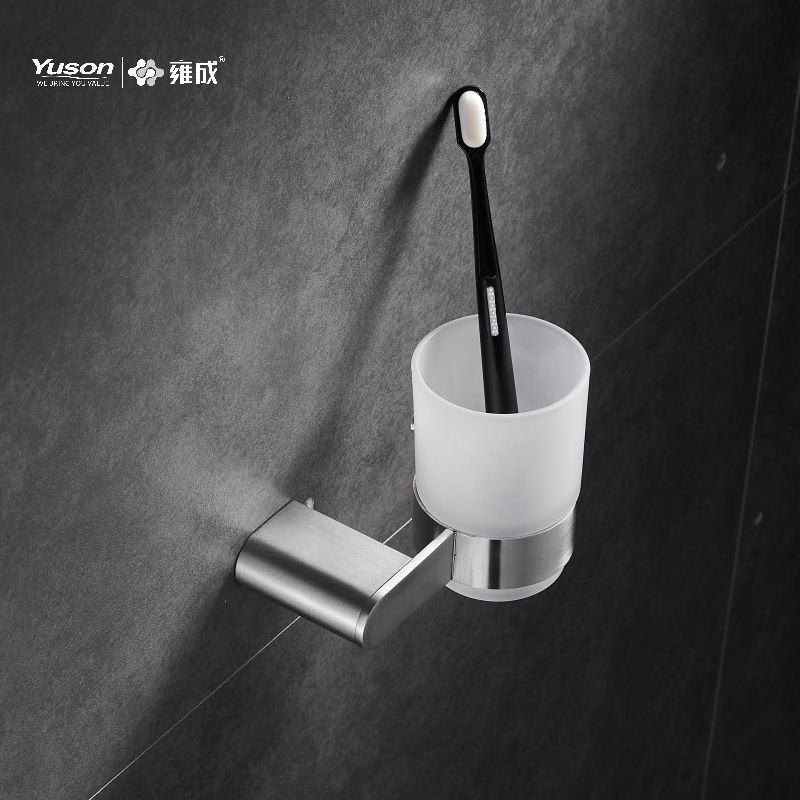 12684 Sleek Bathroom accessiones, possessor Tumbler, cum Frosted/Temperatus Calix vitreus, Zinc/Brass/SUS Tumbler possessor, murus equestris (Series 12600)