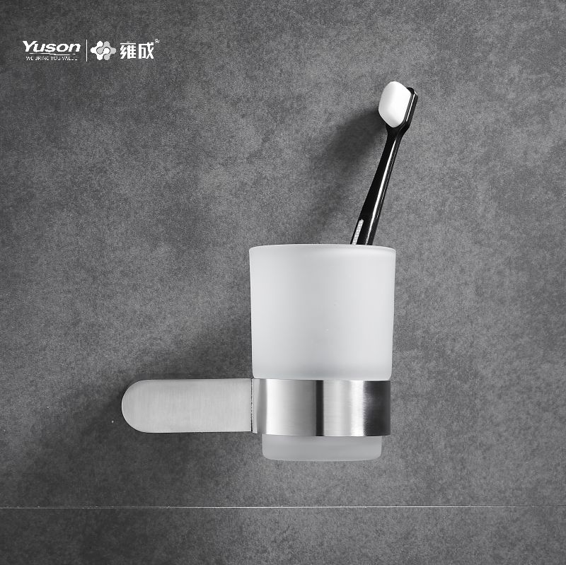 12684 Sleek Bathroom accessiones, possessor Tumbler, cum Frosted/Temperatus Calix vitreus, Zinc/Brass/SUS Tumbler possessor, murus equestris (Series 12600)