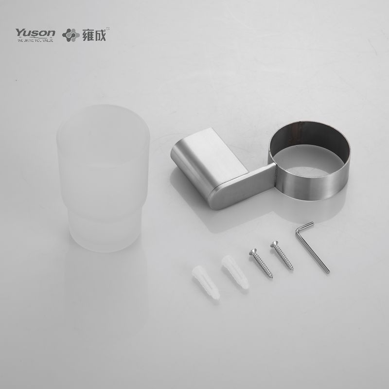 12684 Sleek Bathroom accessiones, possessor Tumbler, cum Frosted/Temperatus Calix vitreus, Zinc/Brass/SUS Tumbler possessor, murus equestris (Series 12600)