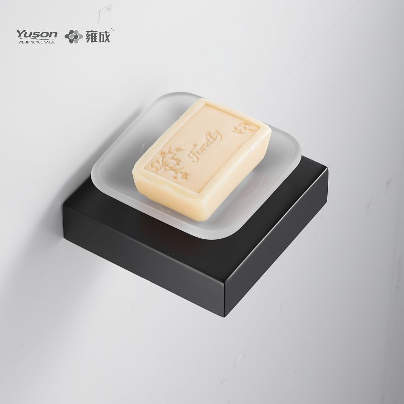 12785 Balnearium nitidum accessiones, acetabula Sapone, cum catino vitreo, Zinc/Brass/SUS Soap possessor, murus equestris (Series 12700)