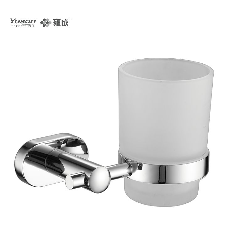 13384 Sleek Bathroom accessiones, possessor Tumbler, with Frosted/Temperatus Calix vitreus, Zinc/Brass/SUS Tumbler possessor, murus equestris (Series 13300)