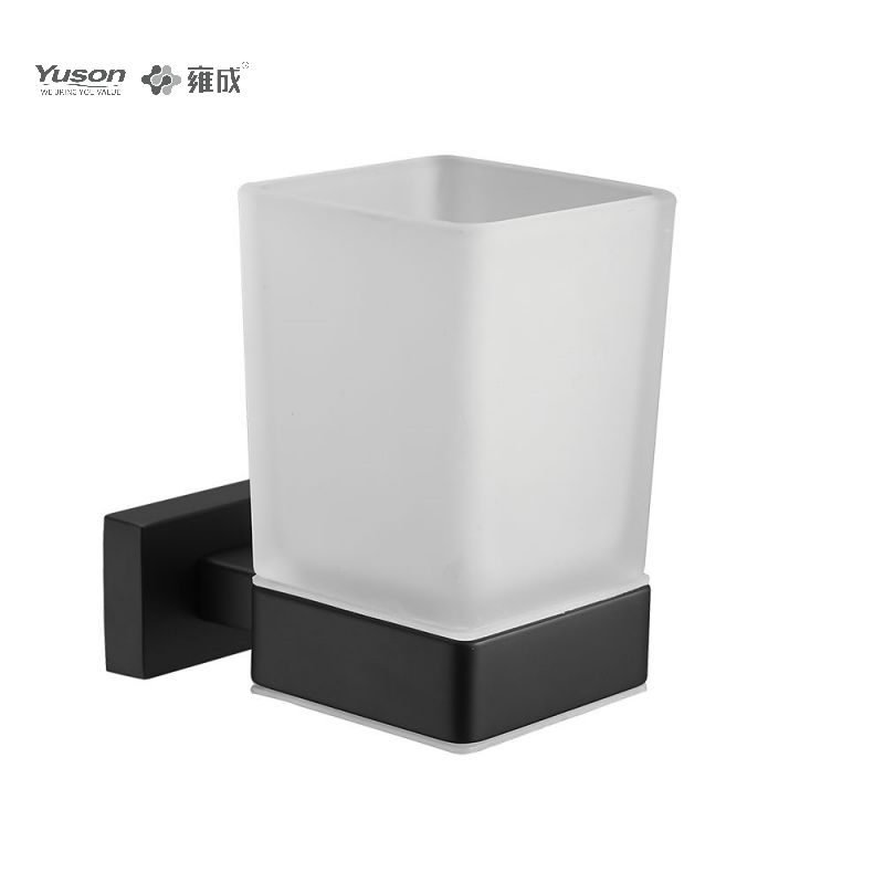 13484 Sleek Bathroom accessiones, possessor Tumbler, cum Frosted/Temperatus Calix vitreus, Zinc/Brass/SUS Tumbler possessor, murus equestris (Series 13400)