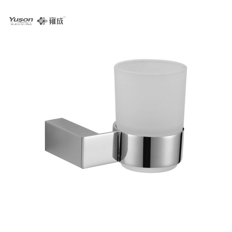 14884 Sleek Bathroom accessiones, possessor Tumbler, cum Frosted/Temperatus Calix vitreus, Zinc/Brass/SUS Tumbler possessor, murus equestris (Series 14800)