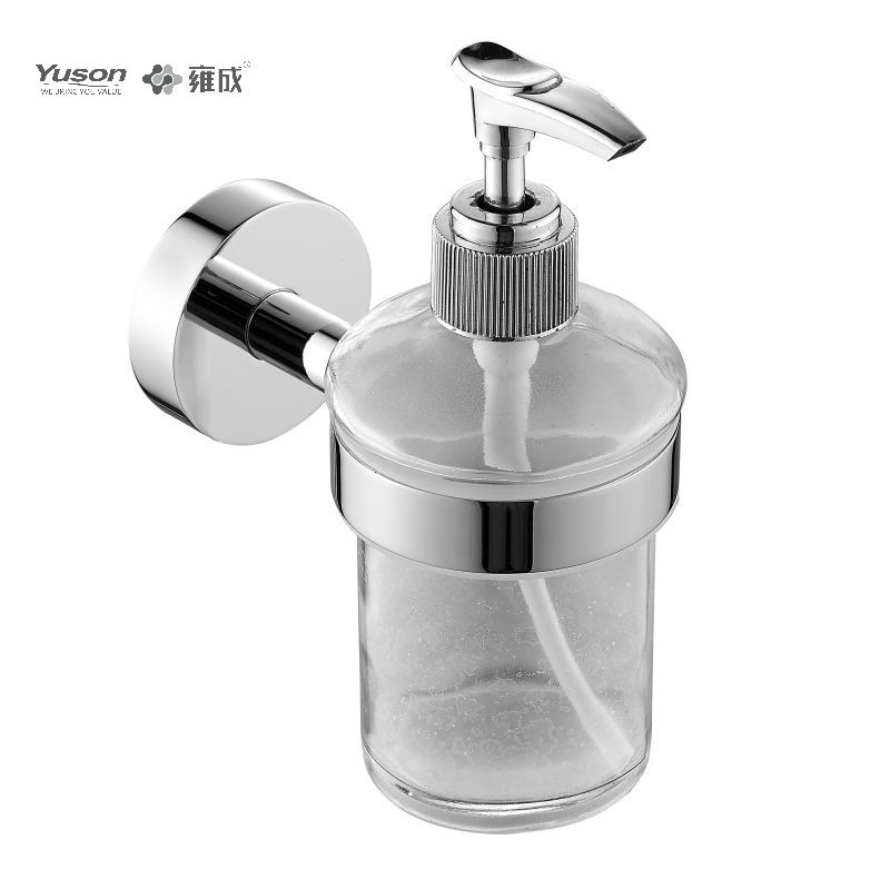 21682 Balnearium nitidum accessiones, Soap Dispensator, cum Frosted/Temperatus Calix vitreus, Zinc/Ass/SUS Soap Dispensator, murus equestris (Series 21600)