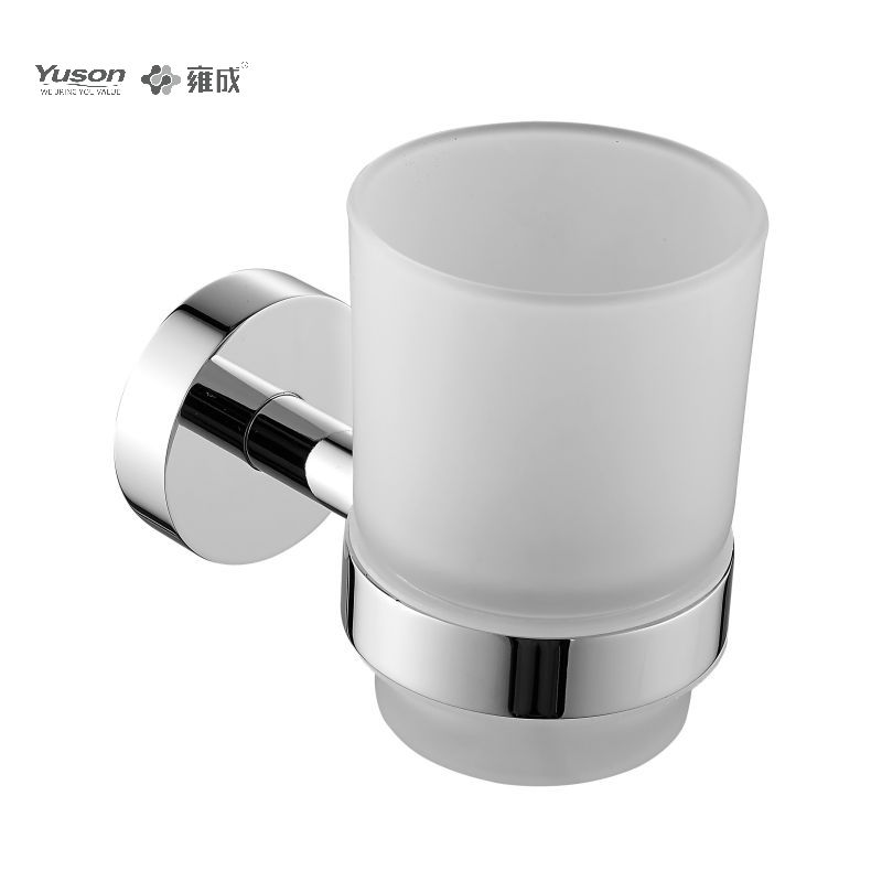 21684 Sleek Bathroom accessiones, possessor Tumbler, cum Frosted/Temperatus Calix vitreus, Zinc/Brass/SUS Tumbler possessor, murus equestris (Series 21600)