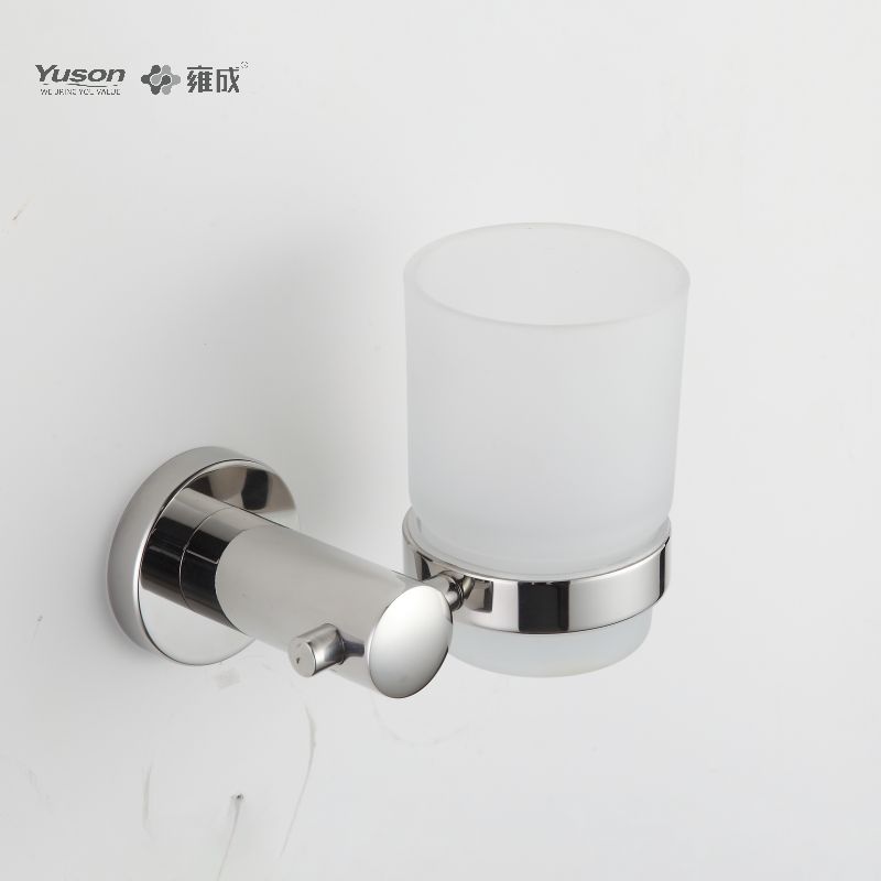 23784 Sleek Bathroom accessiones, possessor Tumbler, cum Frosted/Temperatus Calix vitreus, Zinc/Brass/SUS Tumbler possessor, murus equestris (Series 23700)