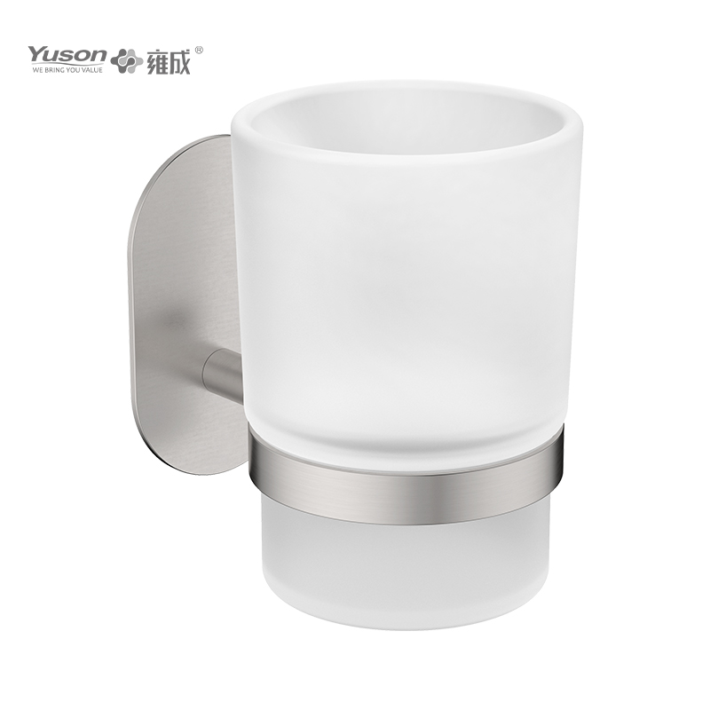 28184 Sleek Bathroom accessiones, possessor Tumbler, cum Frosted/Temperatus Calix vitreus, Zinc/Brass/SUS Tumbler possessor, murus equestris (Series 28100)